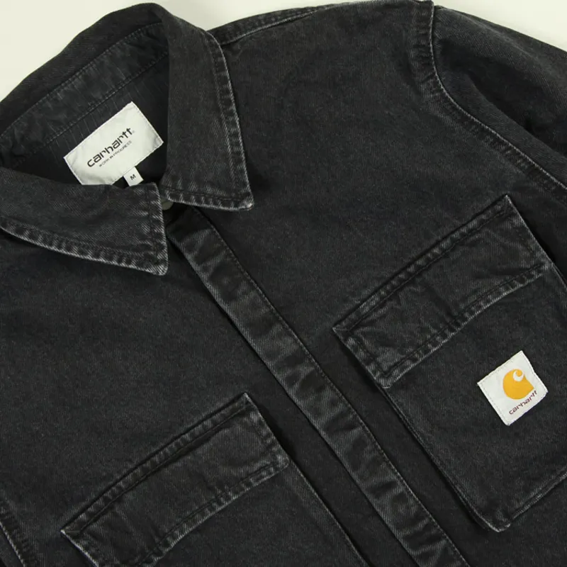 Carhartt WIP Monterey Shirt Jac - Black Stone Washed-1